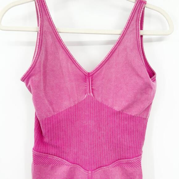 JoyLab Womens Athleisure Crisscross Back Seamless Bodysuit Active Romper Pink - Picture 3 of 7